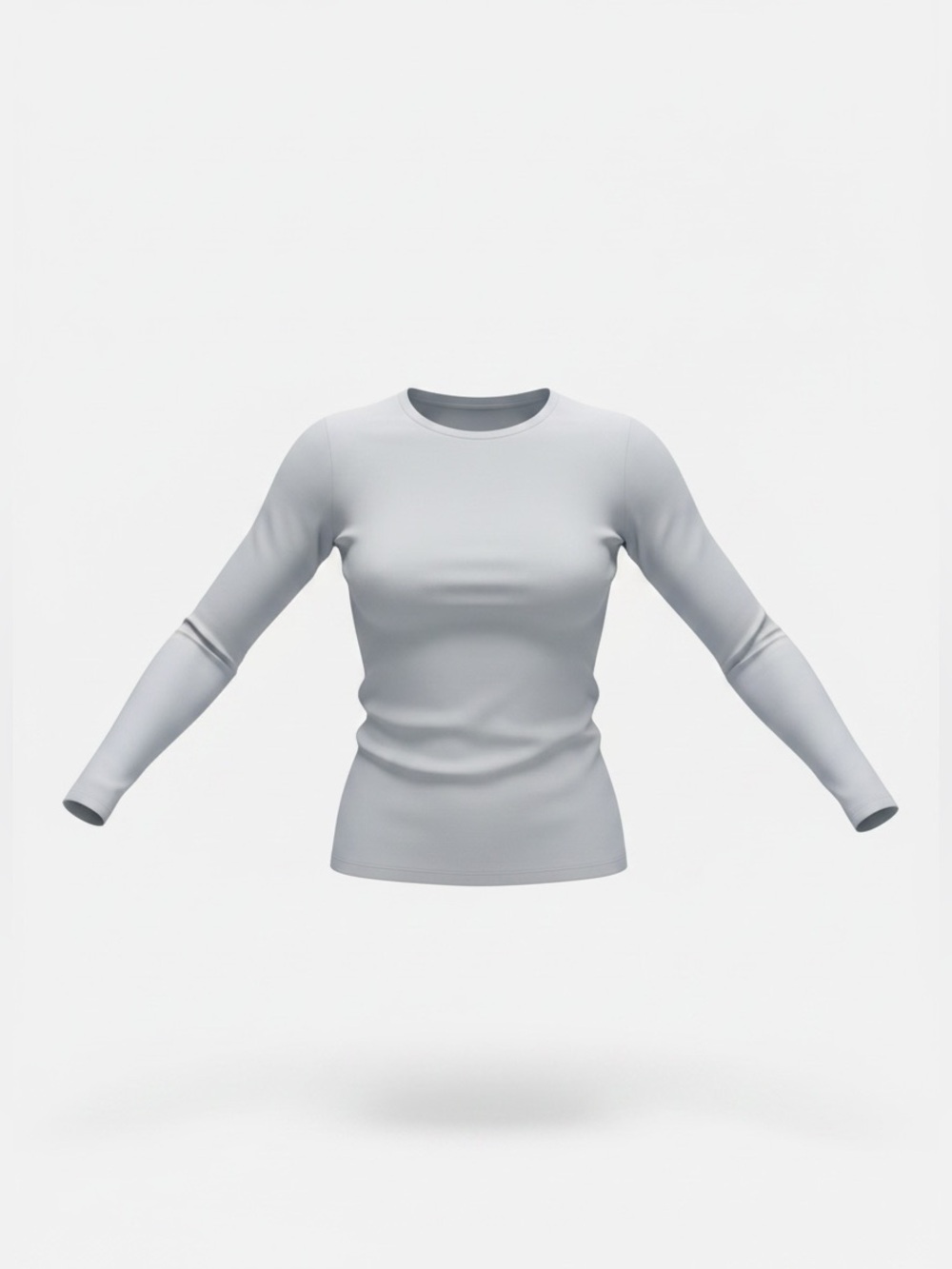 SKIMS Cotton Jersey Long Sleeve T-Shirt Women’s Small Light Heather Gray NWT